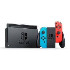 Nintendo Switch with Neon Blue and Neon Red Joy Con XKW HAC-001(-01)